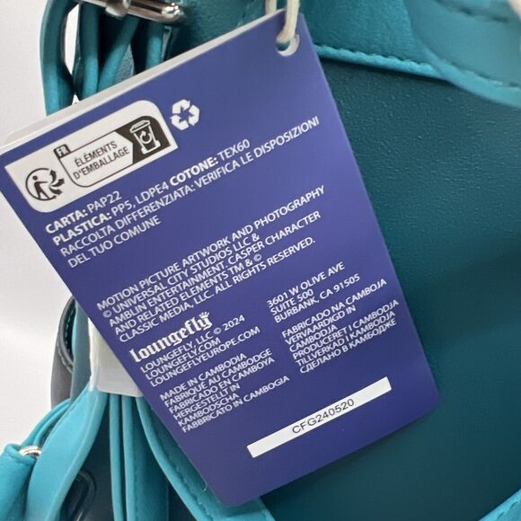 LOUNGEFLY CASPER THE FRIENDLY GHOST PUMPKIN MINI BACKPACK ~ WITH TAGS~ BRAND NEW - Picture 6 of 11